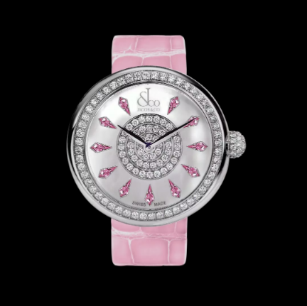 Review Jacob & Co brilliant PINK SAPPHIRES IN STAINLESS STEEL BQ020.10.RO.KC.A Replica watch